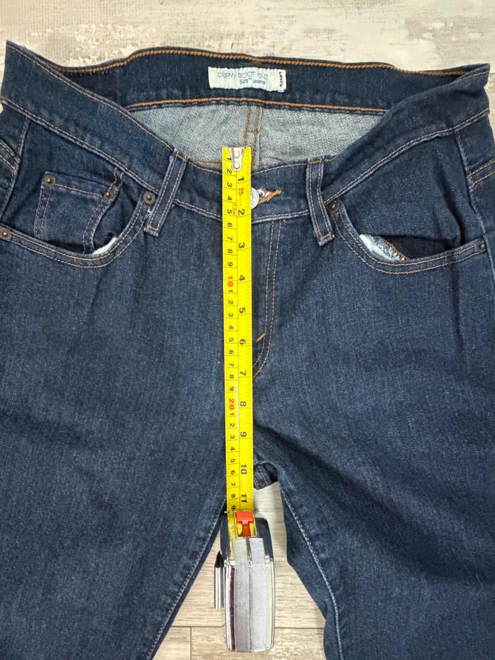 Levi's 529 Curvy Bootcut Jeans Dark Wash Denim Size 10 - Picture 9 of 11